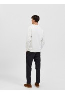 Men Blouse Selected Slhrelaxhoffman Crew Neck Egret