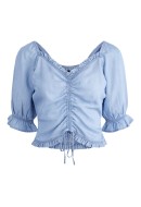 Bluza Dama Pieces Pcvilma Offshoulder Light Blue Denim