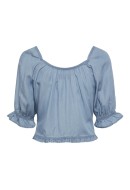 Bluza Dama Pieces Pcvilma Offshoulder Light Blue Denim