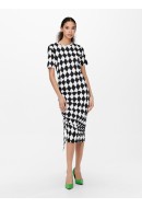 Rochie Neon&nailon Xheckboard Rouching Black/White Check