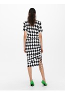 Dress Neon&Nylon Xheckboard Rouching Black/White Check