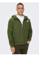 Men Jacket Only&Sons Onsdamian Hood Olive Night