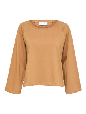 Bluza Dama Selected Slfmartine 7/8 Cropped Brown Sugar