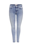 Blugi Dama Only Onlblush Mid Sk Ank Raw Rea694 Medium Blue Denim