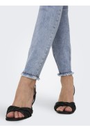 Blugi Dama Only Onlblush Mid Sk Ank Raw Rea694 Medium Blue Denim