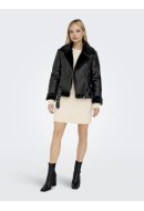 Geaca Dama Only Onlagnete Faux Leather Biker Black