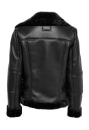 Women Jacket Only Onlagnete Faux Leather Biker Black