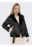 Women Jacket Only Onlagnete Faux Leather Biker Black