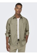 Men Shirt Only&Sons Onsgbob Ovr 2Pkt Chinchilla