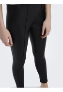 Women Leggings Only Onlpips Faux Leather Black