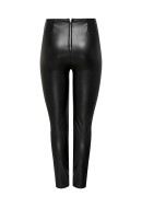 Women Leggings Only Onlpips Faux Leather Black