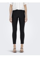 Women Leggings Only Onlpips Faux Leather Black