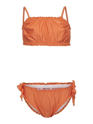 Kids Swimsuit Only Kogirena Wrinkle Coral Rose
