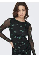 Rochie Only Onltine Ruching Black Queen Butterfly