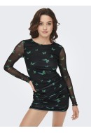 Rochie Only Onltine Ruching Black Queen Butterfly