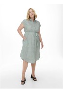 Rochie Only Carmakoma Anima Blk Shirt Frosty Green/Cloud Dancer