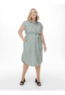 Rochie Only Carmakoma Anima Blk Shirt Frosty Green/Cloud Dancer