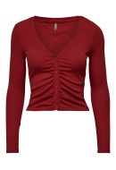 Cardigan Dama Only Onlshia Button Racing Red