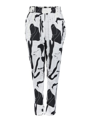 Pantaloni Dama Pieces Pcjulie Hw Cloud Dancer/Black