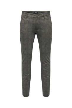 Pantaloni Barbati Only&Sons Onsmark Check Hy 9887 Slate Black