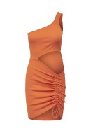 Rochie Neon&nailon Kenya Amara One Shoulder Short Harvest Pumpkin