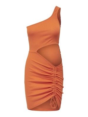 Rochie Neon&nailon Kenya Amara One Shoulder Short Harvest Pumpkin