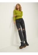 Blugi Dama Jjxx Jxseoul Stright Mw Rr3006 Black Denim