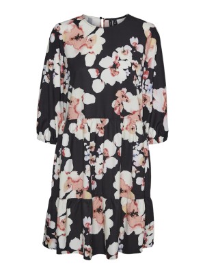 Rochie Vero Moda Vmsadie 3/4 Oneck Short Black/Katya Flower