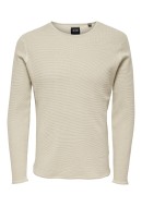 Men Sweater Only&Sons Onshawk Longy 12 Struc Silver Lining