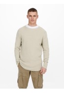 Men Sweater Only&Sons Onshawk Longy 12 Struc Silver Lining