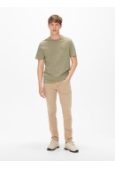 Men T-shirt Only&Sons Onsroy Reg Slub Pocket Chinchila