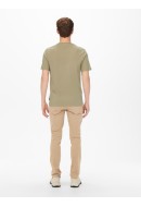 Men T-shirt Only&Sons Onsroy Reg Slub Pocket Chinchila