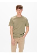 Men T-shirt Only&Sons Onsroy Reg Slub Pocket Chinchila