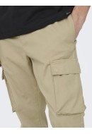 Men Pants Only&Sons Onscam Linus Cargo Pk 2366 Chinchilla