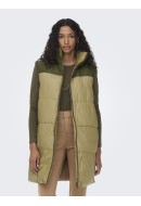 Vesta Dama Only Onlrick Rev Long Trench Coat/Dark Olive