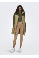 Women Vest Only Onlrick Rev Long Trench Coat/Dark Olive