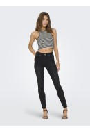 Blugi Dama Only Onlwauw Mid Sk Bj 1097 Washed Black