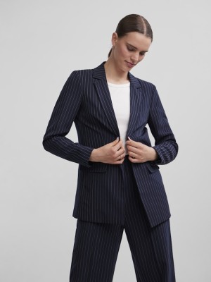 Sacou Dama Pieces Bossy Loose Striped Sky Captain Pinstripe