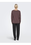 Women Sweater Onlrica Life V-Neck Rose Brown