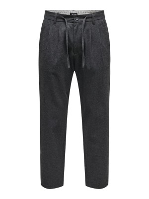 Pantaloni Barbati Only&Sons Onsdew-Pax Tap 3478 Dark Grey Melange