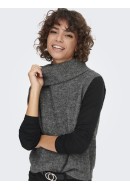 Vesta Dama Jacqueline De Young Jdyingeborg Life Roll Neck Dark Grey Melange