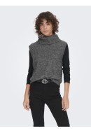 Vesta Dama Jacqueline De Young Jdyingeborg Life Roll Neck Dark Grey Melange