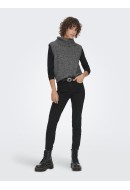 Vesta Dama Jacqueline De Young Jdyingeborg Life Roll Neck Dark Grey Melange