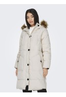 Women Jacket Jacqueline De Young Jdylook Padded Long Parka Whitecap Gray