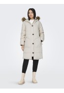 Women Jacket Jacqueline De Young Jdylook Padded Long Parka Whitecap Gray