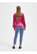 Bluza Dama Selected Slfeva -Fanni Wrap Pink Peacock