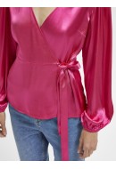 Bluza Dama Selected Slfeva -Fanni Wrap Pink Peacock