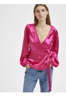 Bluza Dama Selected Slfeva -Fanni Wrap Pink Peacock