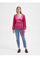 Bluza Dama Selected Slfeva -Fanni Wrap Pink Peacock