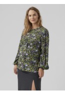 Bluza Dama Mama Licious Mlgarcia Lia Wo Black/Flowers